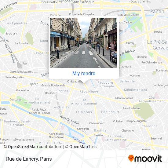 Rue de Lancry plan