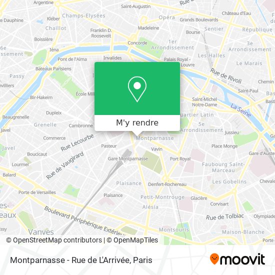 Montparnasse - Rue de L'Arrivée plan