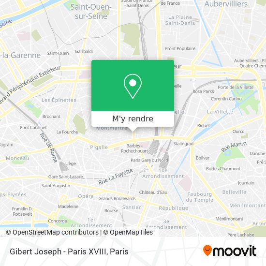 Gibert Joseph - Paris XVIII plan