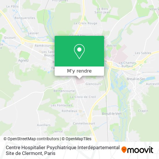 Centre Hospitalier Psychiatrique Interdépartemental Site de Clermont plan