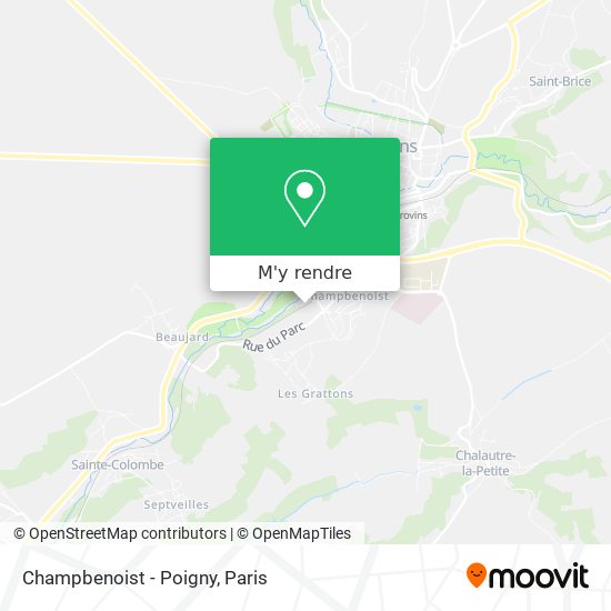 Champbenoist - Poigny plan