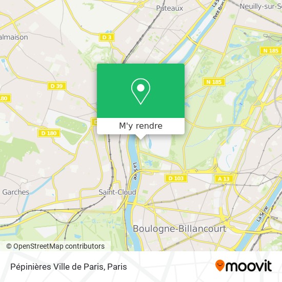 Pépinières Ville de Paris plan
