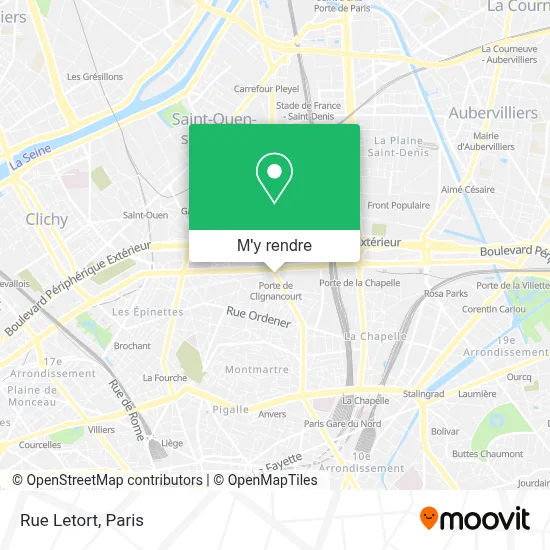Rue Letort plan