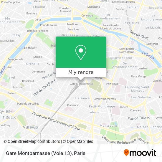 Gare Montparnasse (Voie 13) plan