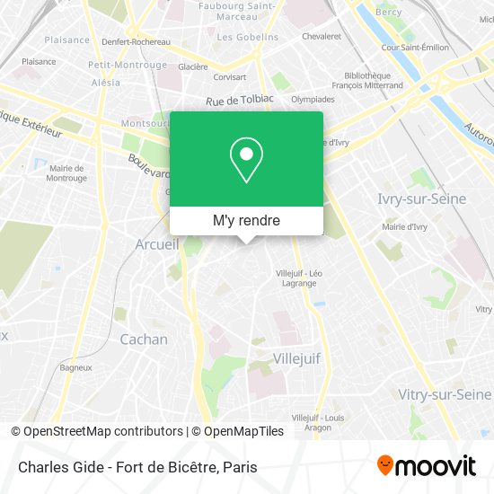 Charles Gide - Fort de Bicêtre plan
