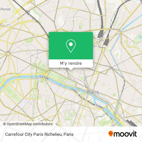 Carrefour City Paris Richelieu plan