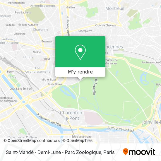 Saint-Mandé - Demi-Lune - Parc Zoologique plan