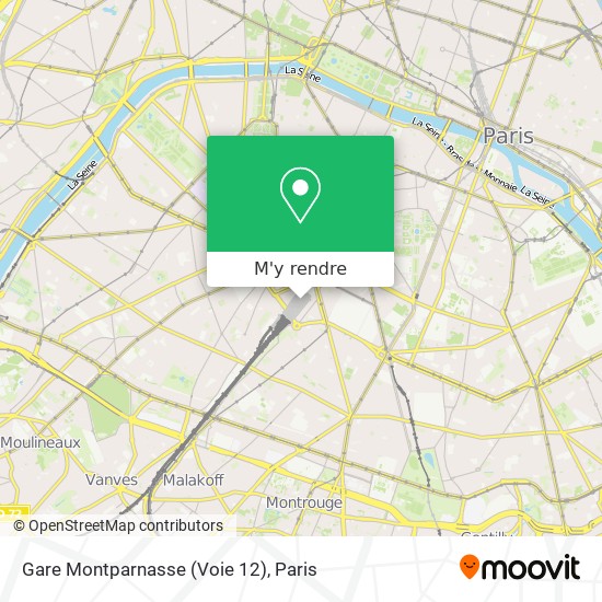 Gare Montparnasse (Voie 12) plan