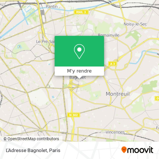 L'Adresse Bagnolet plan