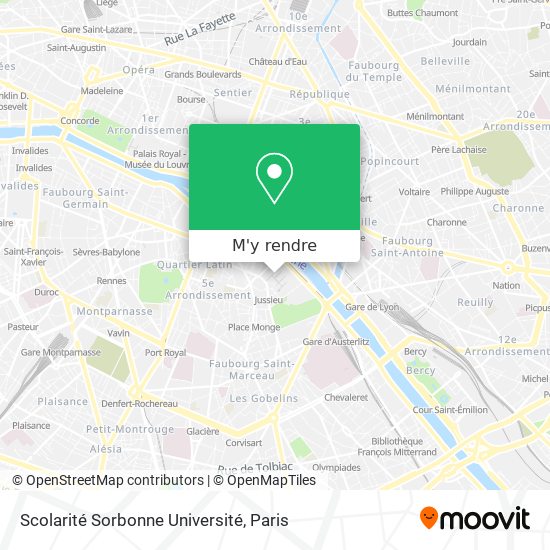 Scolarité Sorbonne Université plan