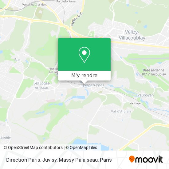 Direction Paris, Juvisy, Massy Palaiseau plan