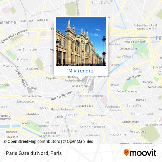 Paris Gare du Nord plan