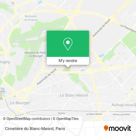Cimetière du Blanc-Mesnil plan