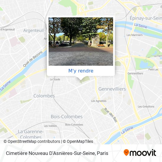 Cimetière Nouveau D'Asnières-Sur-Seine plan