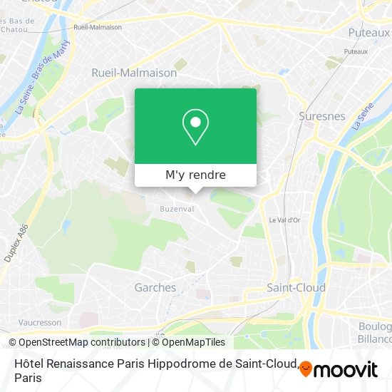 Hôtel Renaissance Paris Hippodrome de Saint-Cloud plan