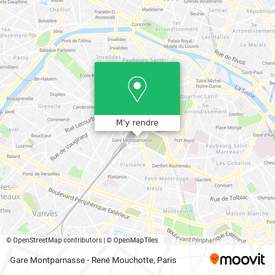 Gare Montparnasse - René Mouchotte plan