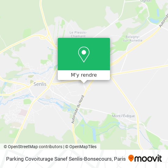 Parking Covoiturage Sanef Senlis-Bonsecours plan