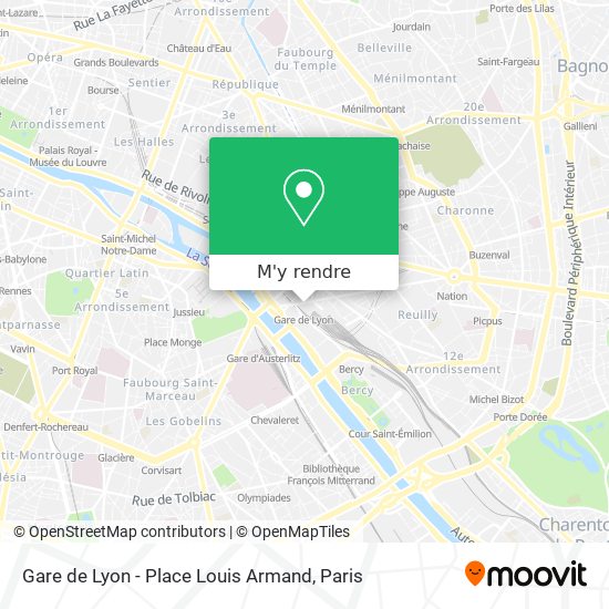Gare de Lyon - Place Louis Armand plan