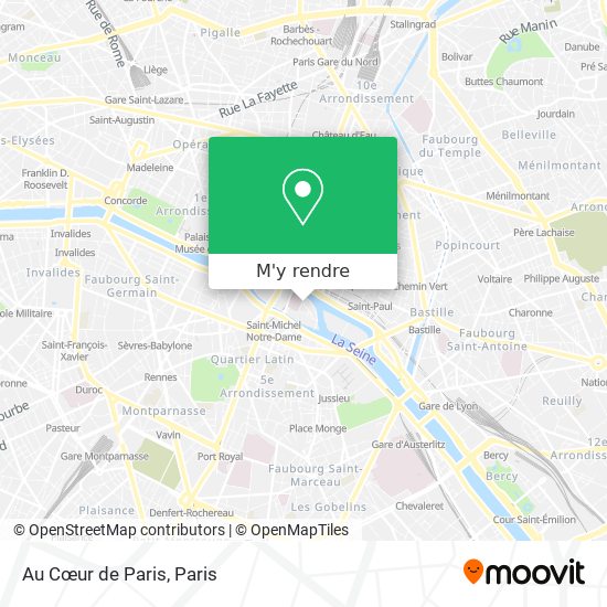 Au Cœur de Paris plan