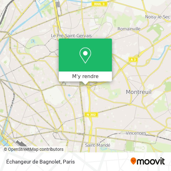 Échangeur de Bagnolet plan