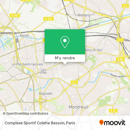 Complexe Sportif Colette Besson plan