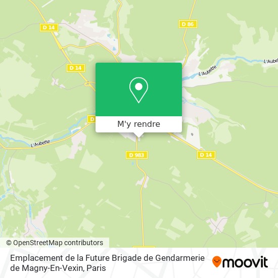 Emplacement de la Future Brigade de Gendarmerie de Magny-En-Vexin plan