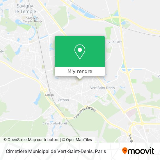 Cimetière Municipal de Vert-Saint-Denis plan
