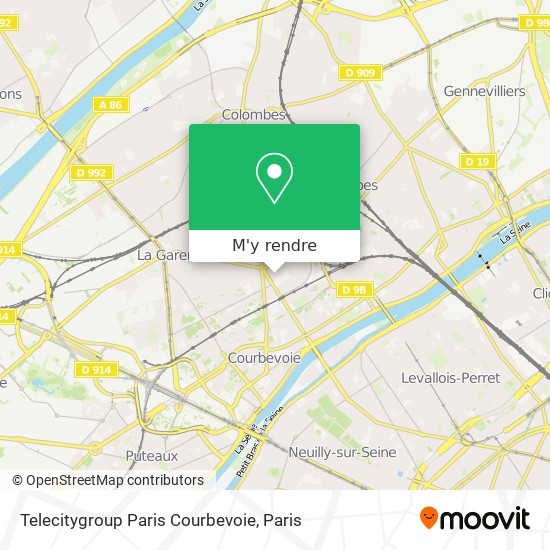 Telecitygroup Paris Courbevoie plan