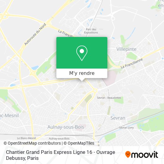Chantier Grand Paris Express Ligne 16 - Ouvrage Debussy plan