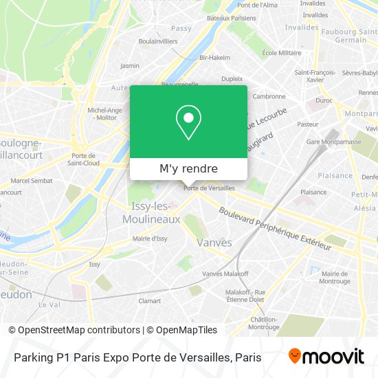 Parking P1 Paris Expo Porte de Versailles plan