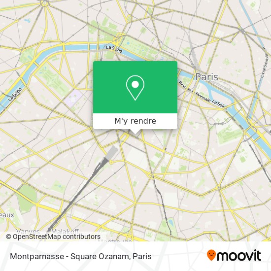 Montparnasse - Square Ozanam plan