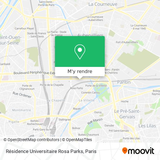 Résidence Universitaire Rosa Parks plan