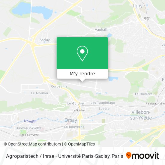 Agroparistech / Inrae - Université Paris-Saclay plan