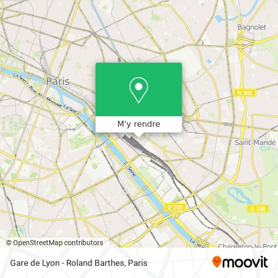 Gare de Lyon - Roland Barthes plan