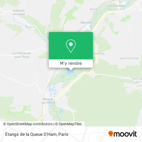 Étangs de la Queue D'Ham plan