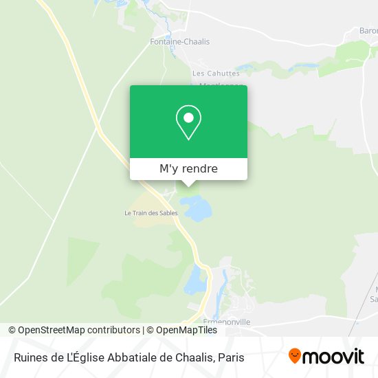 Ruines de L'Église Abbatiale de Chaalis plan