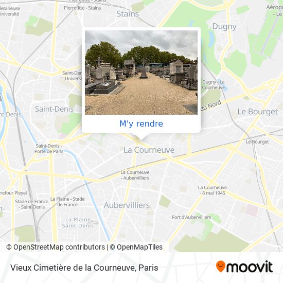 Vieux Cimetière de la Courneuve plan