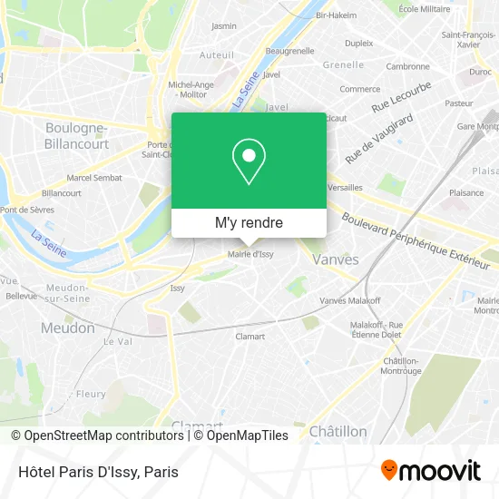 Hôtel Paris D'Issy plan