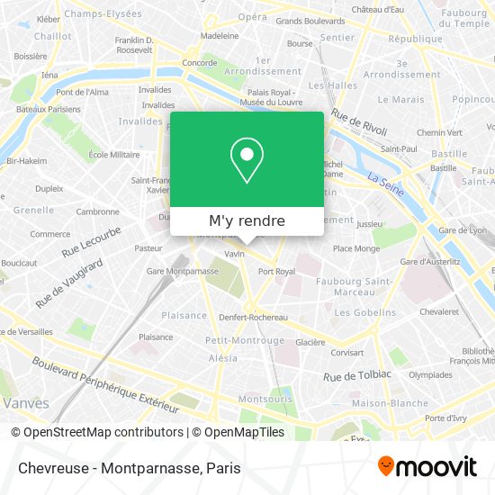 Chevreuse - Montparnasse plan