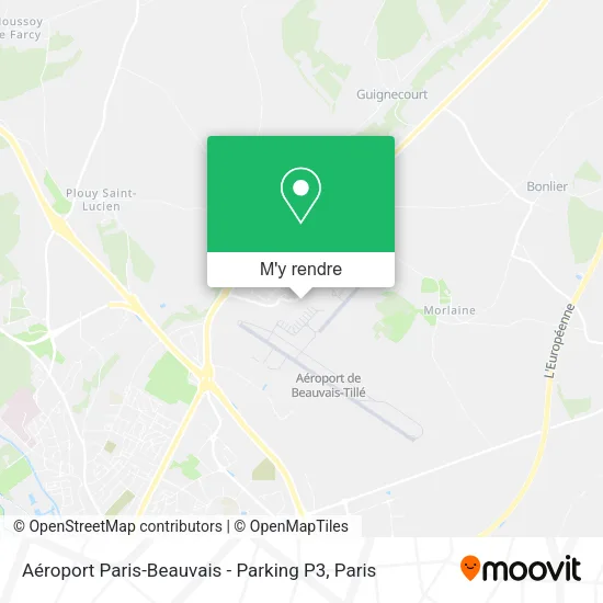 Aéroport Paris-Beauvais - Parking P3 plan