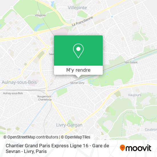 Chantier Grand Paris Express Ligne 16 - Gare de Sevran - Livry plan