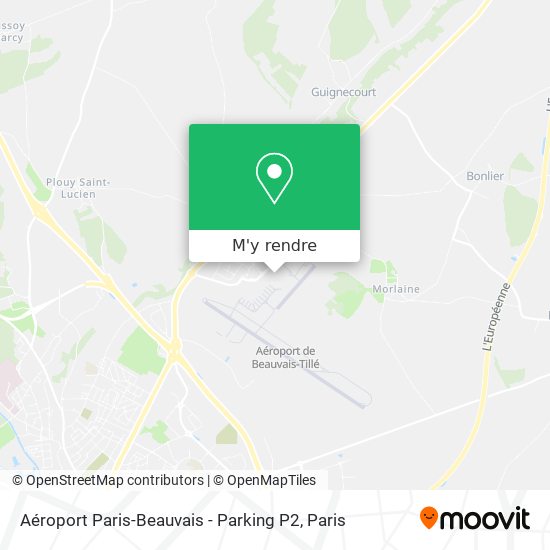 Aéroport Paris-Beauvais - Parking P2 plan