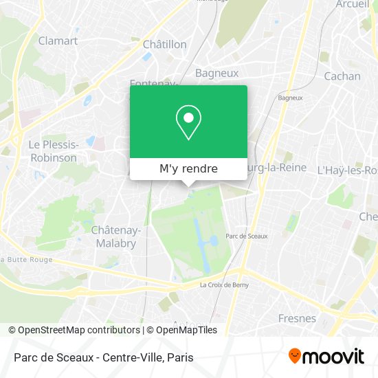 Parc de Sceaux - Centre-Ville plan