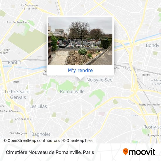 Cimetière Nouveau de Romainville plan