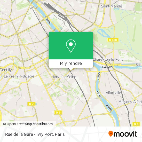 Comment aller à Rue de la Gare Ivry Port à IvrySurSeine en Bus, Métro, RER ou Tram
