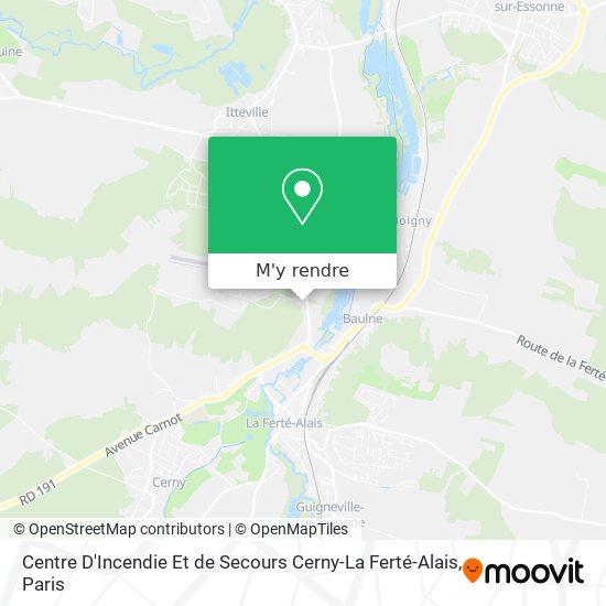 Centre D'Incendie Et de Secours Cerny-La Ferté-Alais plan