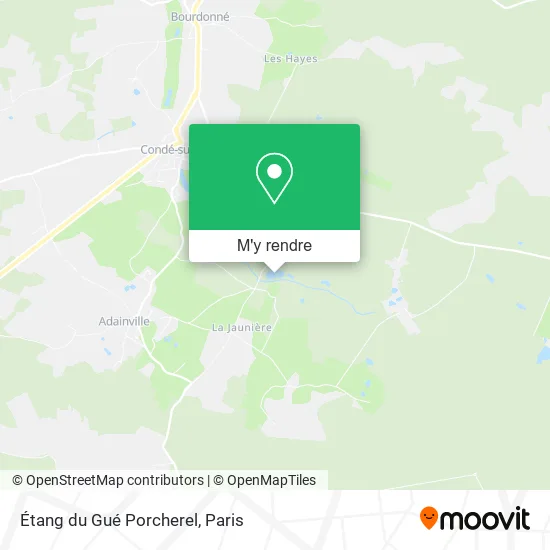 Étang du Gué Porcherel plan