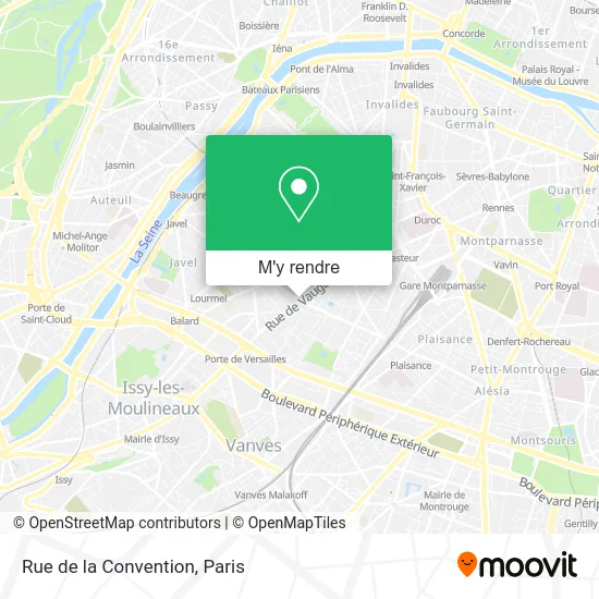 Rue de la Convention plan