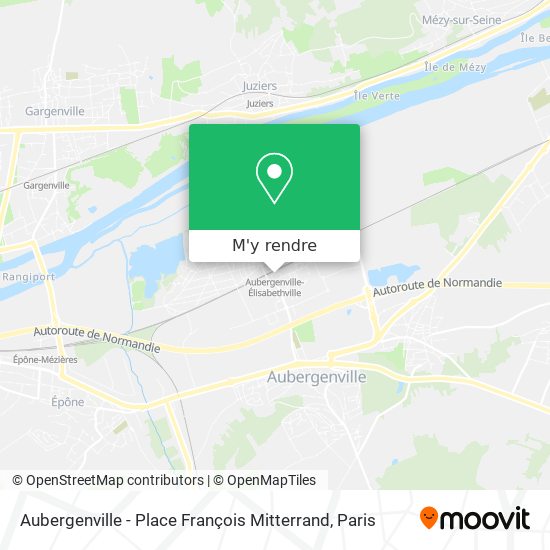 Aubergenville - Place François Mitterrand plan