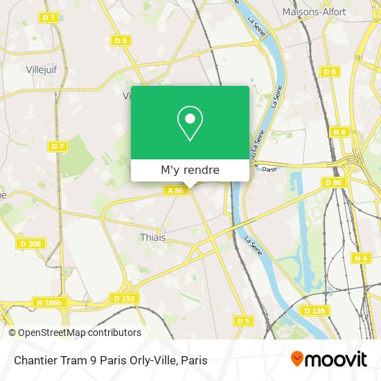 Chantier Tram 9 Paris Orly-Ville plan